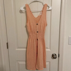 Unwritten women’s striped sleeveless button up dress — small